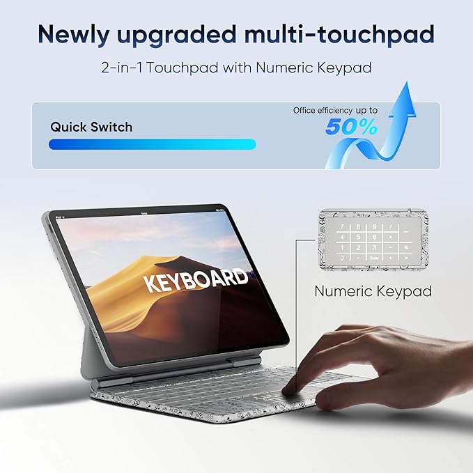 Keyboard Case for iPad Air 11 inch M2/M3 & iPad Pro 11 inch & iPad Air 4th/5th - Image 3