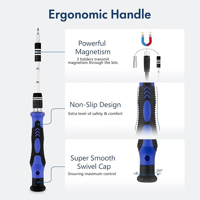 XOOL 82 in 1 Precision Screwdriver Set, Magnetic Electronics Repair Tool Kit - Image 4