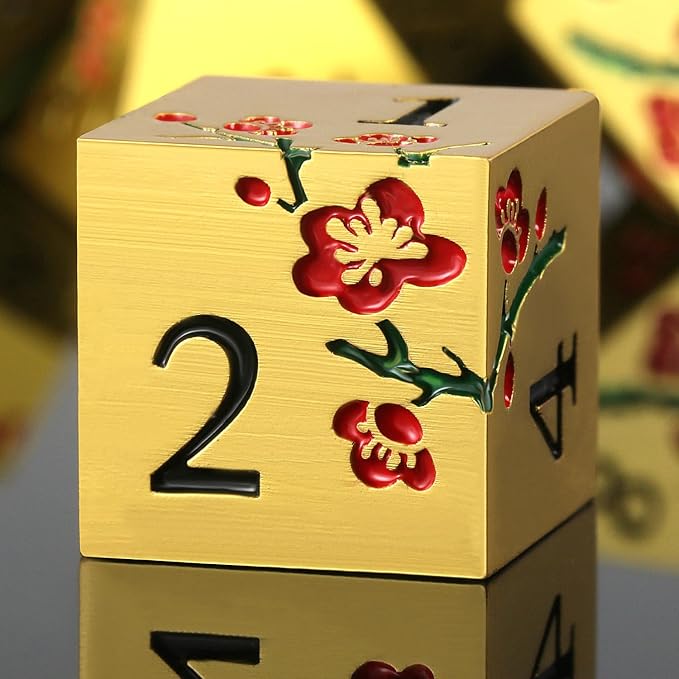 DNDND Flowers Metal Dice by DNDND