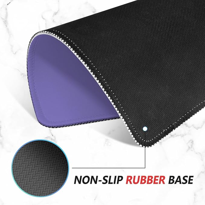 ITNRSIIET Mouse Pad Non-Slip Rubber Base Smooth Surface Stitched Edges - Image 4