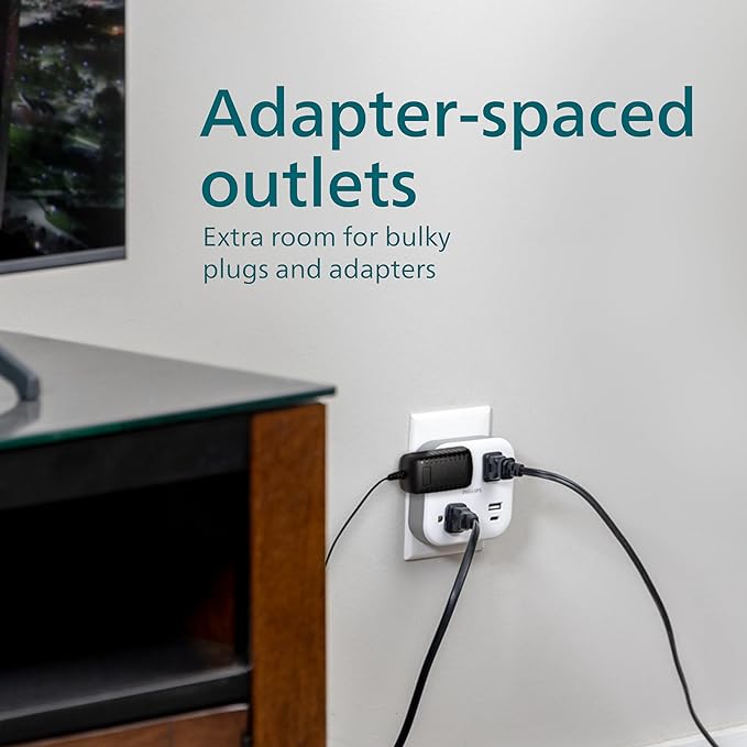 Philips EZFit 3-Outlet Surge Outlet Extender - Image 4