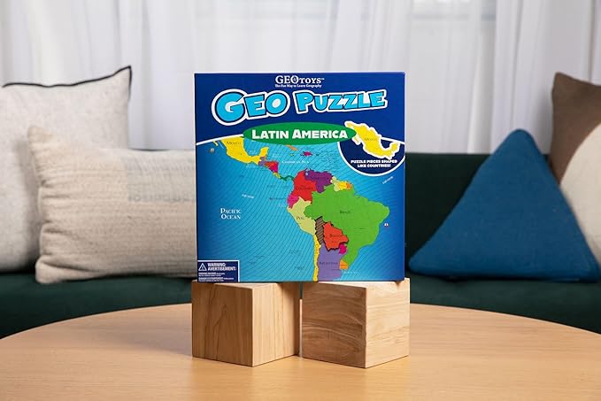 GeoToys GeoPuzzle, Latin America Shaped Jigsaw Puzzles, Geography Game - Image 5