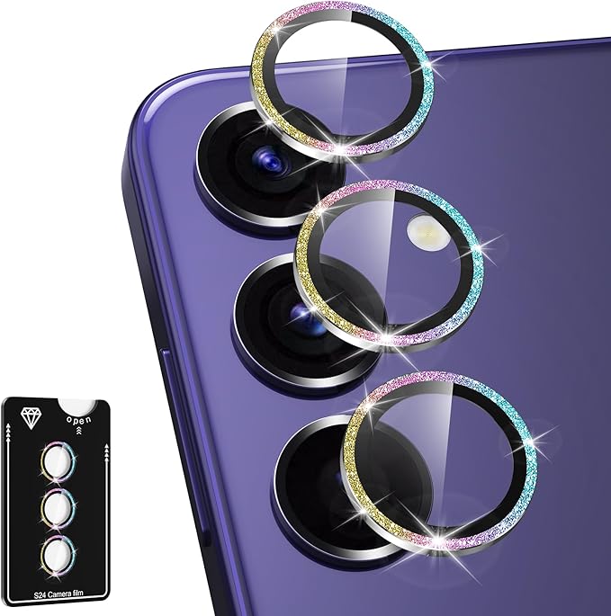 for Samsung Galaxy S24 Plus Camera Lens Protector, Individual Metal Ring by Btscase