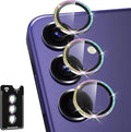 for Samsung Galaxy S24 Camera Lens Protector, Individual Metal Ring Tempered by Btscase