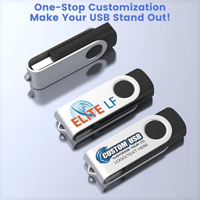 ABLAZE Custom Flash Drive 512MB 100 Pack, Personalized USB Drives Custom USB - Image 8