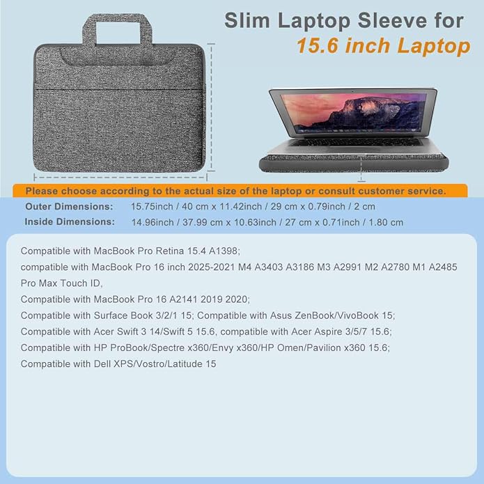 Universal Laptop Shoulder Bag 13-17.3 Inch Shockproof Briefcase - Image 2