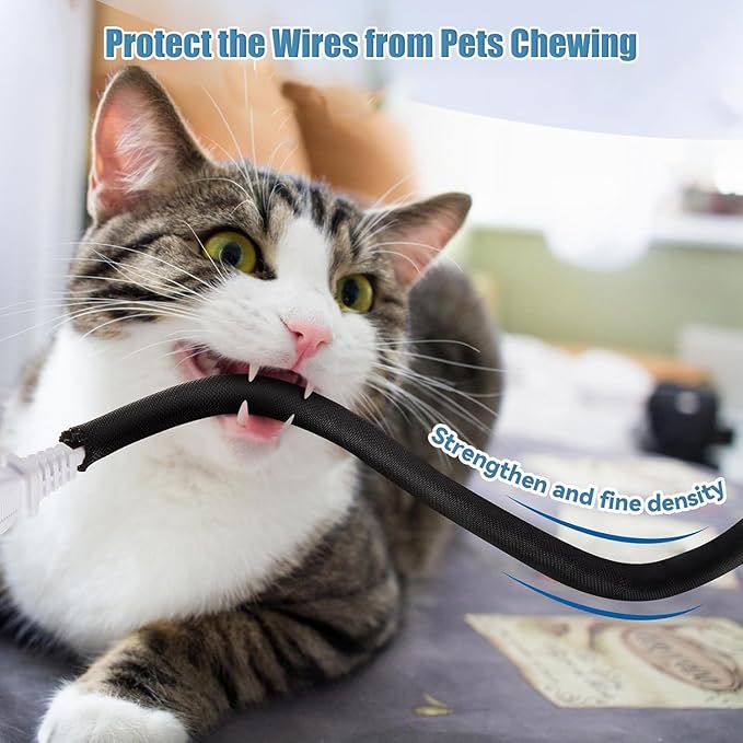 3/8 inch Cord Protectors from Pets No Chew, 10ft Wire Protector Cord Covers - Image 3