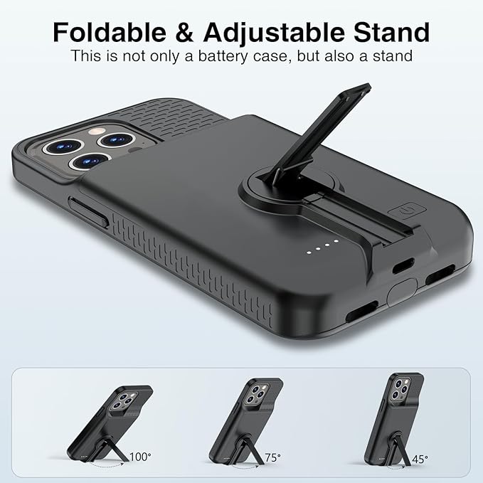 GIN FOXI Battery Case for iPhone 14 Pro Max/14 Plus/13/12 Pro Max, Charging - Image 6