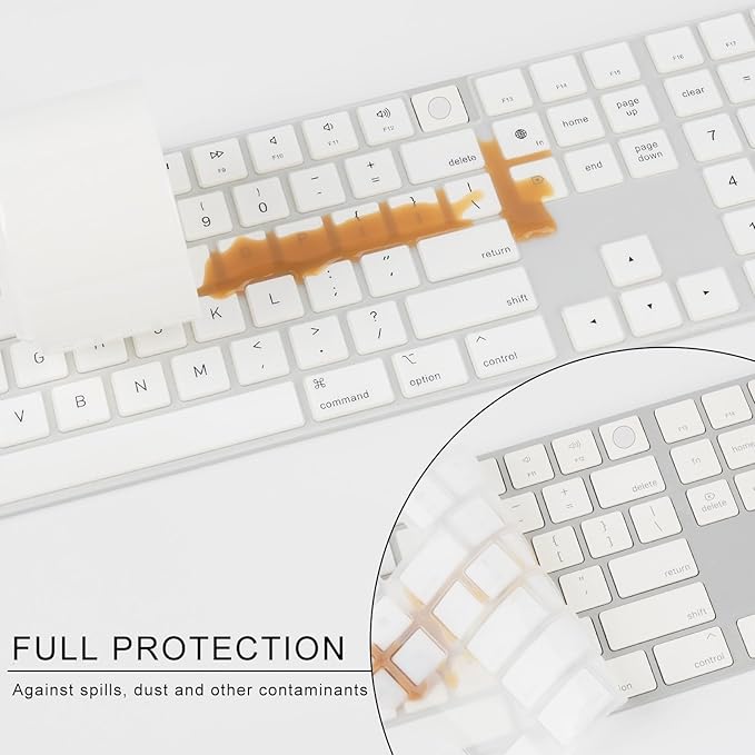 Allinside White Keyboard Cover for Mac Magic Keyboard - Image 5