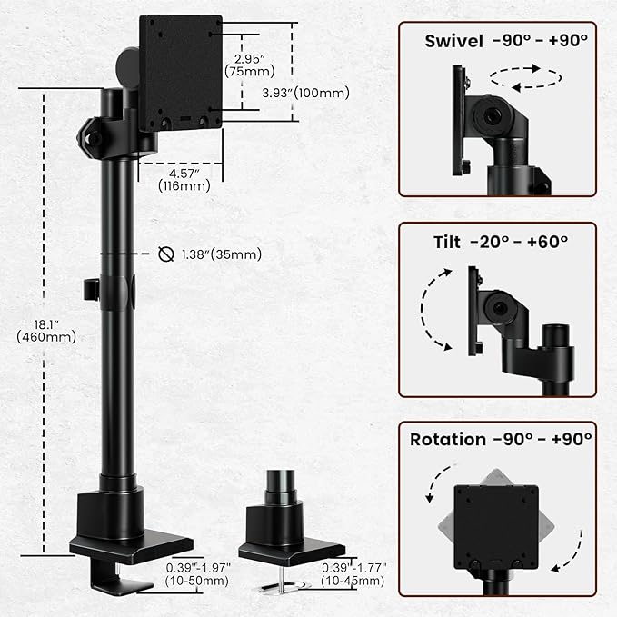 Monitor-Arm Ultrawide Heavy Duty 24-57'' - Image 6