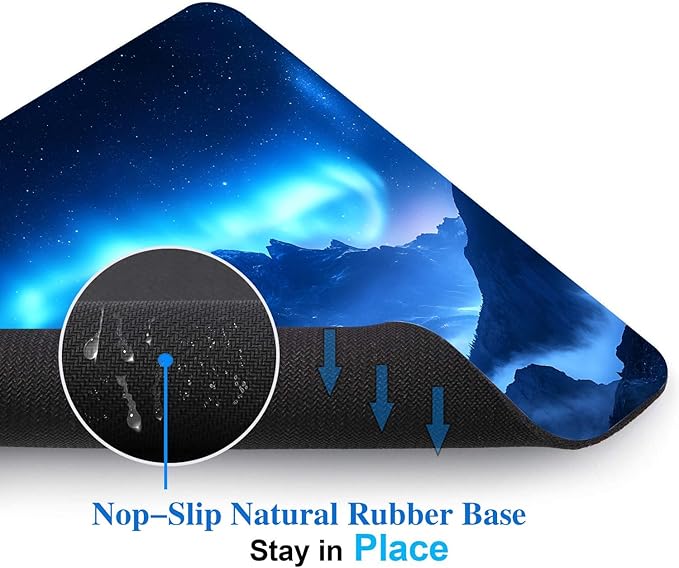 Blue Aurora Mountains Mouse Pads - Image 4