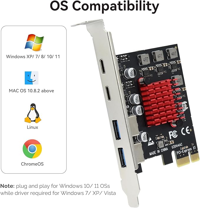 ELUTENG 4 Ports USB 3.1 PCIE Expansion Card Superspeed PCI Express Expansion - Image 7