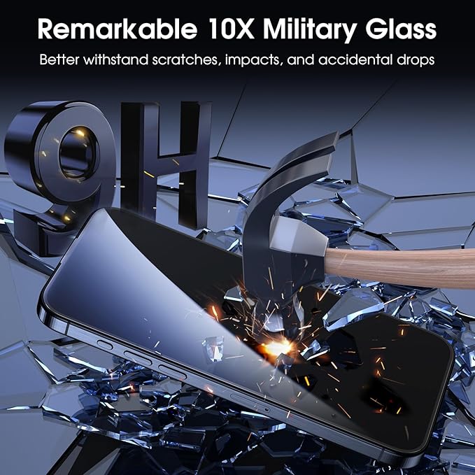2+2 Pack Compatible with iPhone 15 Screen Protector 6.1" Tempered Glass with - Image 6