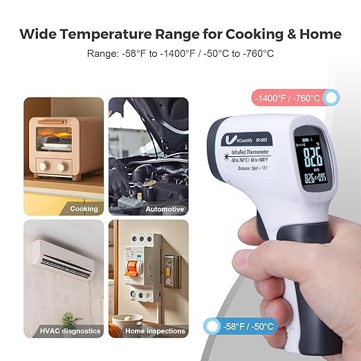 Temperature Gun for Meat, Automotive Infrared Thermometer Gun - Image 8