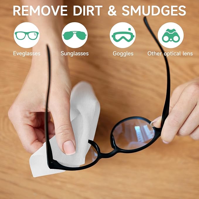 Lensmate 120 Count Lens Wipes for Eyeglasses, Pre-Moistened & Individually - Image 2