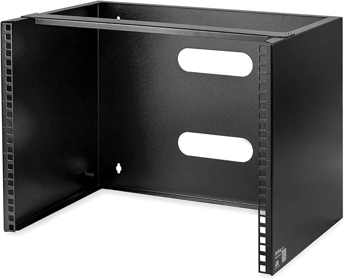 StarTech Wall Mount Rack with Shelf and Power Strip - Image 2