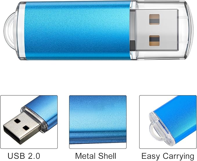 TOPESEL USB Flash Drive 5 Pack 64GB USB 2.0 Flash Drive Memory Stick USB Drive - Image 2