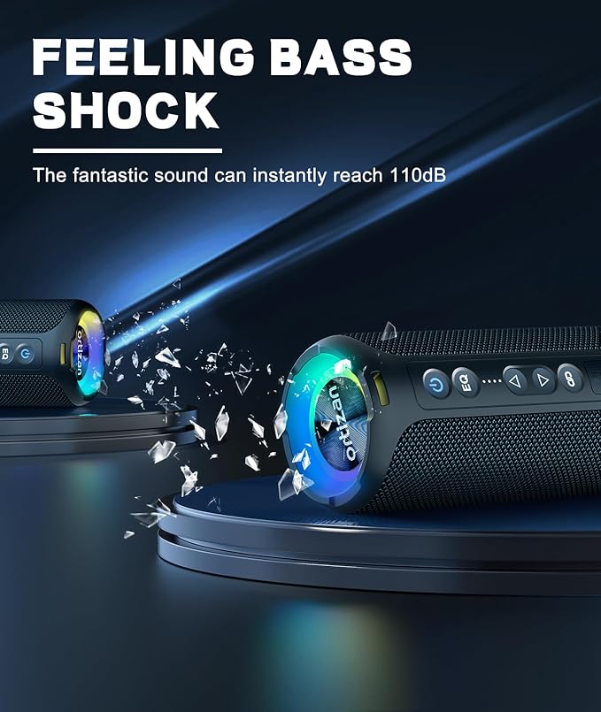 Ortizan Bluetooth Speakers, Portable Wireless Stereo Speaker - Image 6