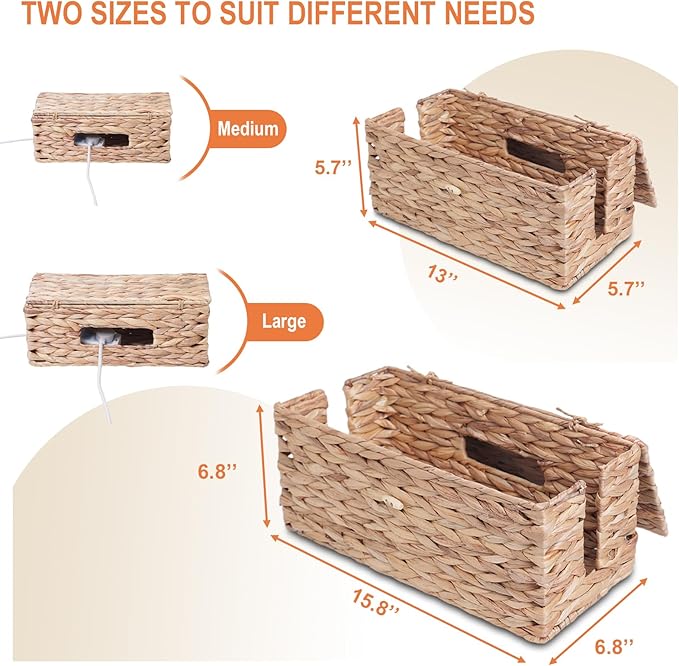Cable Management Box, Cord Hider Organizer Box - Image 5