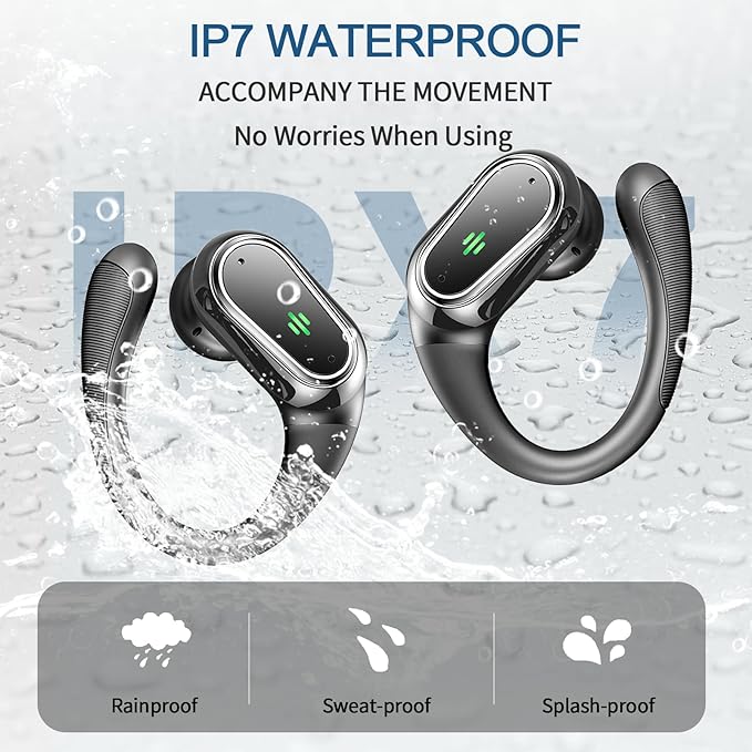 Wireless Earbuds, 2025 Bluetooth 5.4 Headphones Sport, 50Hrs HiFi Stereo Deep - Image 6