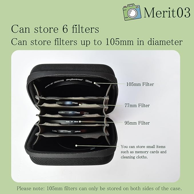 Hard Shell Camera Filter Case Camera Filter Accessories and Storage Suitable - Image 5