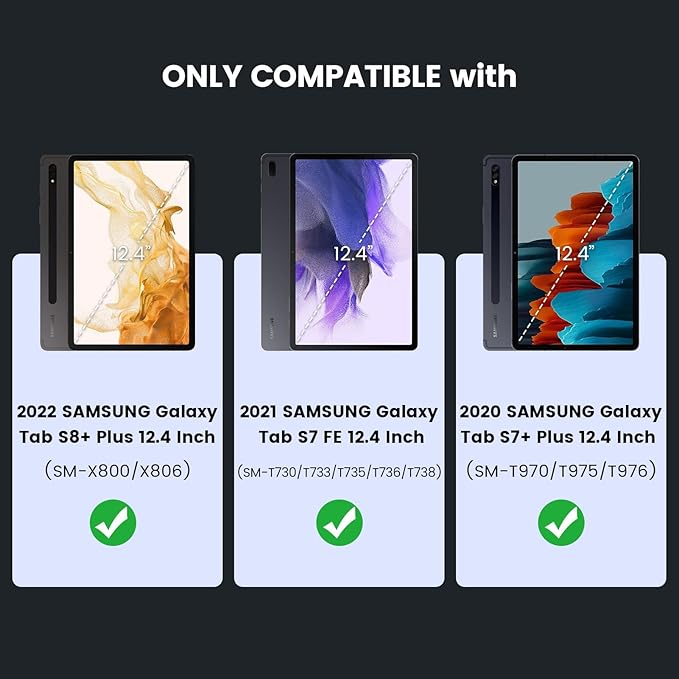 Nillkin for Samsung Galaxy S7 FE/ S7+ Plus/ S8+ Plus 12.4 Inch Keyboard Case - Image 2