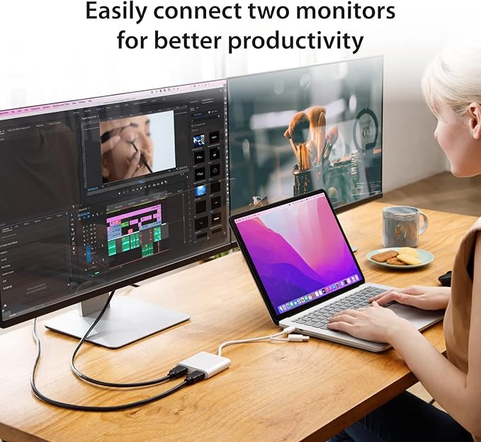 j5create USB-C to Dual HDMI Multi-Monitor Adapter - Image 2