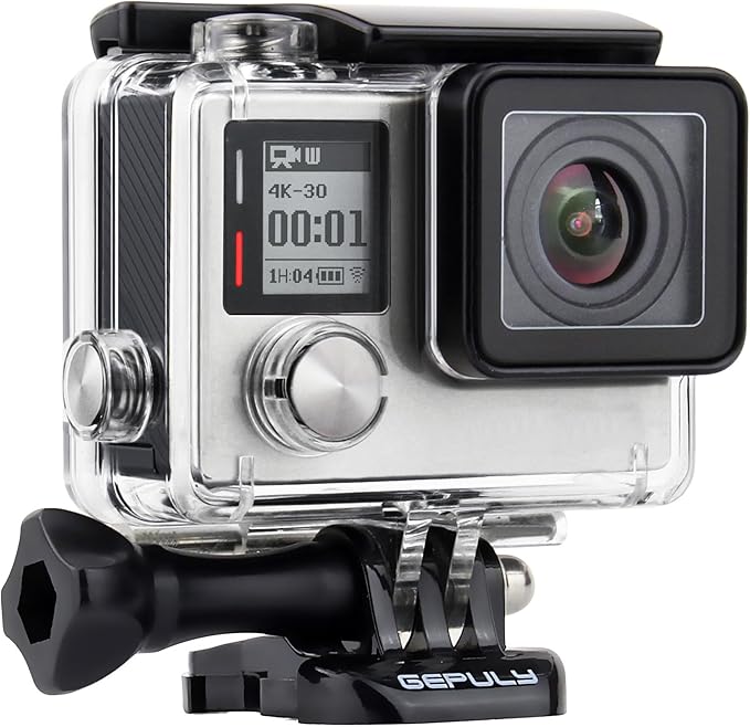 Waterproof Housing Case for GoPro Hero 4 Black, Hero 4 Silver, Hero 3+ by GEPULY
