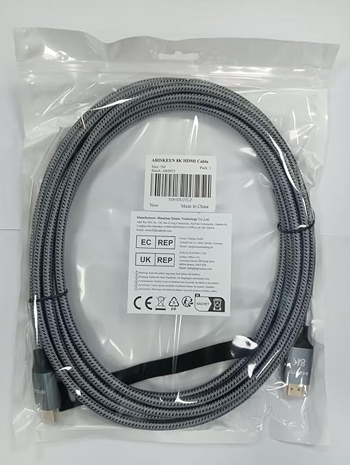 ARISKEEN 8K HDMI Cable 17 FT, 48Gbps High Speed HDMI 2.1 Cable, 8K 60Hz - Image 8
