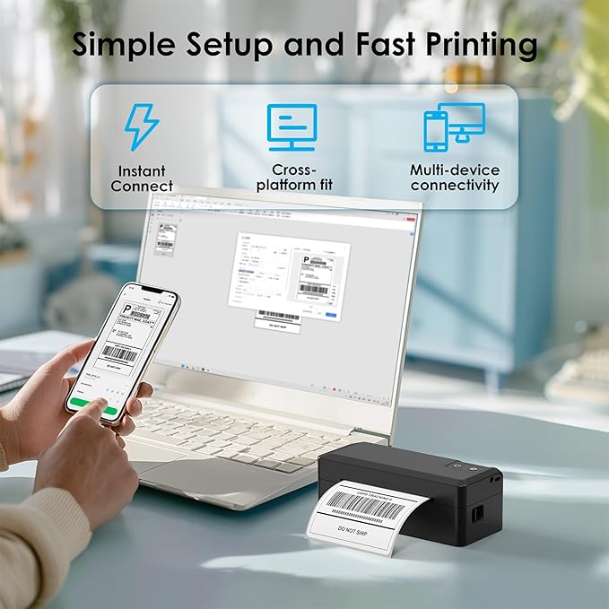 Shipping Thermal Label Printer, 4x6 Portable Label Printer, Support iPhone - Image 6