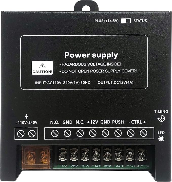 Waterproof Electric Magnetic Fingerprint Door Access Control Kit - 600 lb - Image 5
