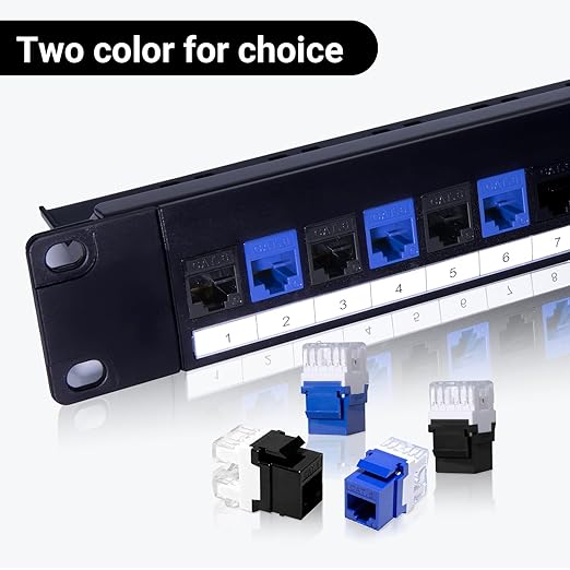 RJ45 Cat6 Keystone Jacks 25-Pack, Ethernet Keystone Jack, 180 Degree Punch-Down - Image 7