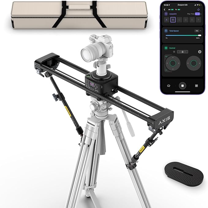 Zeapon AXIS 80 Multi-axis Motorized Camera Slider, LCD Screen APP Control by Zeapon