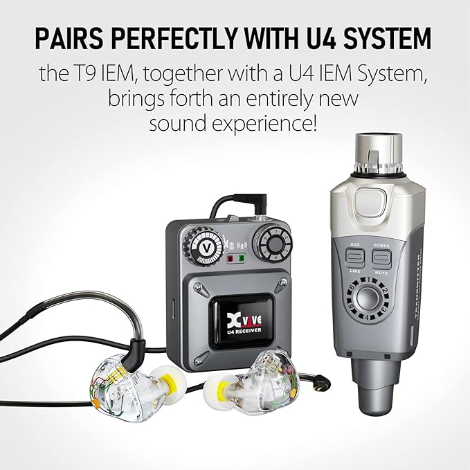 Xvive U4T9 Wireless in-Ear Monitor System, U4 in-Ear Monitor System, T9 IEM - Image 4