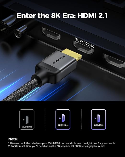 Silkland 10K 8K HDMI 2.1 Cable 2-Pack 10FT, Certified Ultra High Speed HDMI® - Image 7