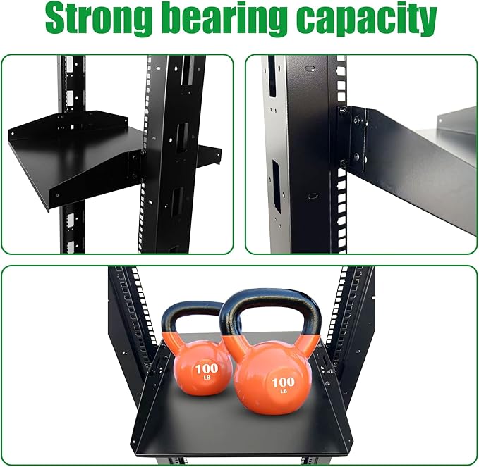 2 Post 38U Open Frame Server Rack 2-Post Server Rack Network Rack, - Image 5
