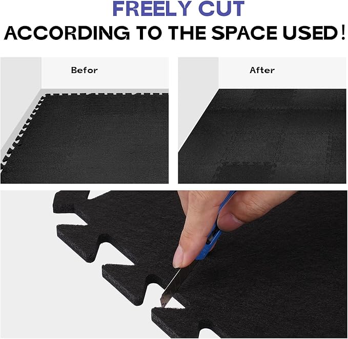 Starfavor Sound Absorbing Interlocking Floor Mats Pads 18 Pcs, 15.7" x 11.8" - Image 5