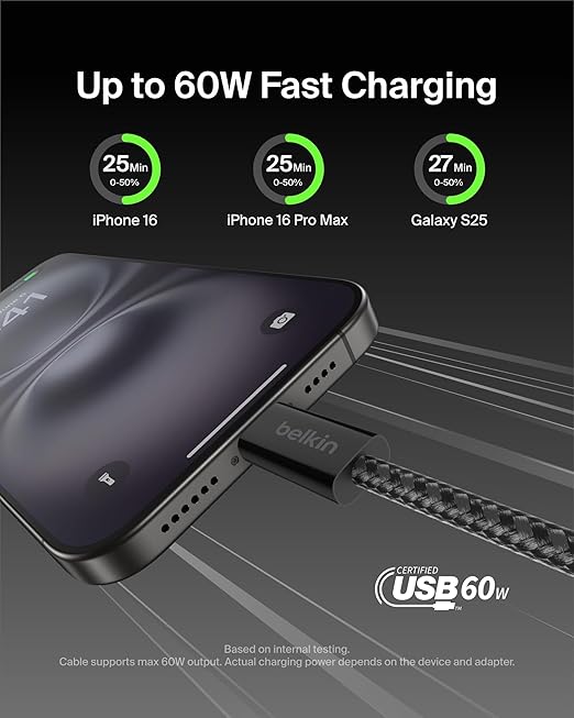 Belkin USB C to USB C Cable 2-Pack, 60W - Image 2