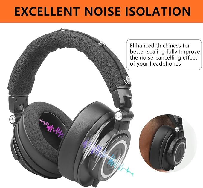 GVOEARS Replacement Earpads for Audio Technica ATH M50X/M40X/M30, HyperX - Image 5