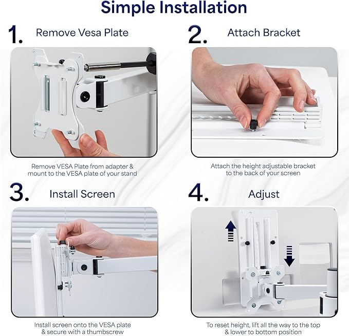 VIVO Height Adjustable VESA Adapter Stand - Image 8
