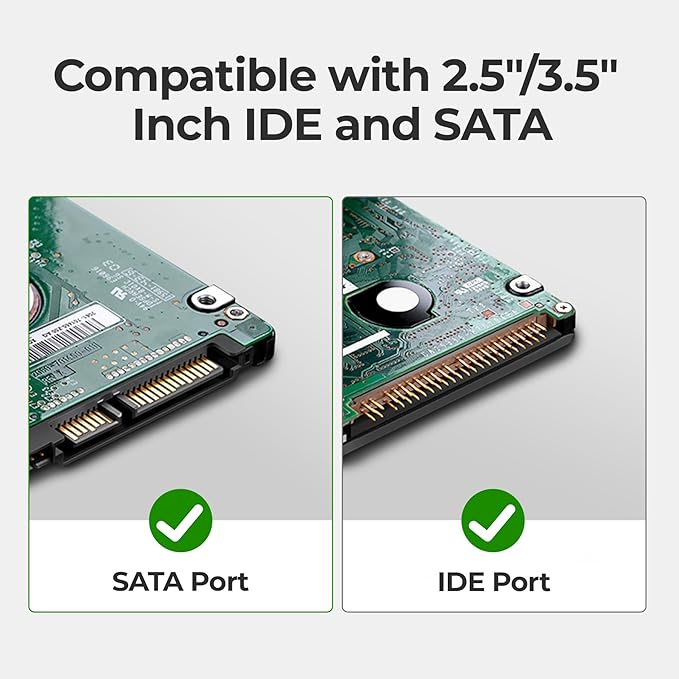 Unitek USB C to IDE and SATA Converter External Hard Drive Adapter Kit - Image 8
