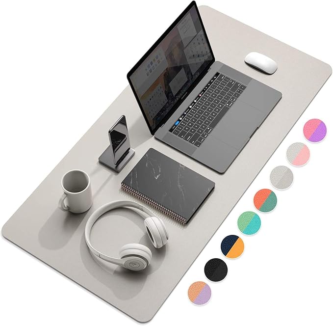 YSAGi Multifunctional Office Desk Pad, Ultra Thin Waterproof PU Leather Mouse by YSAGi