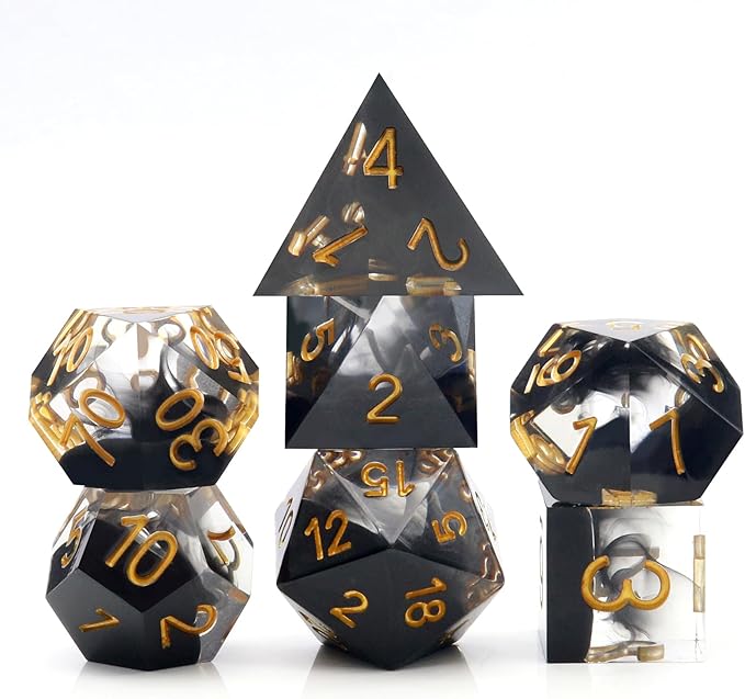 Haxtec Sharp Edge Dice Set DND Dice Set by HaxtecDice