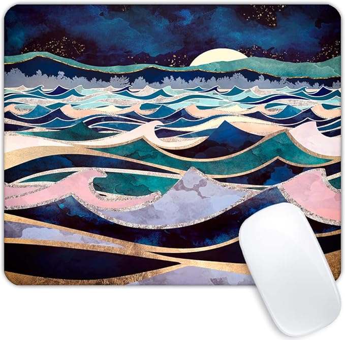 Moonlit Ocean Mouse pad Customized Mousepad Non-Slip Rubber Base Mouse Pads by Goodsprout