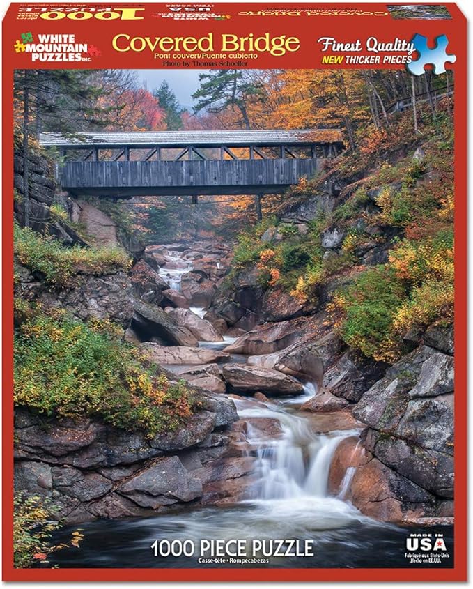 White Mountain Puzzles Covered Bridges, 1000 Piece Jigsaw Puzzle - Image 2