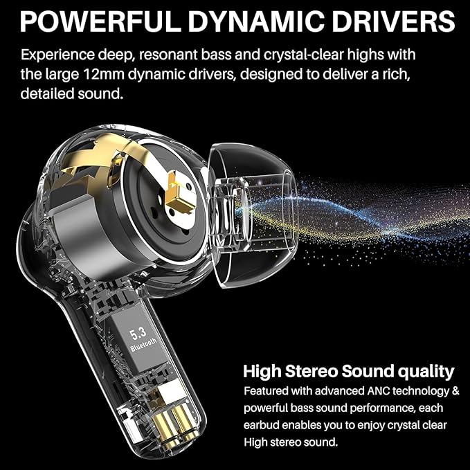 TOZO NC3 Hybrid Active Noise Cancelling Wireless Earbuds - Image 7