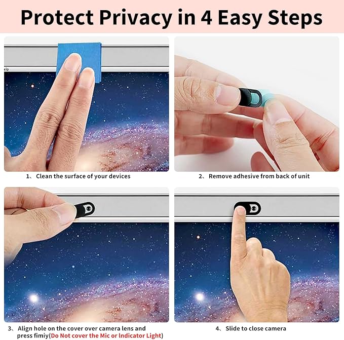6-Pack Laptop Camera Cover Slide, Ultra Thin Webcam Privacy Cover - Image 5