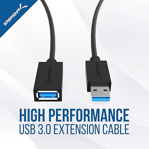 SABRENT 22AWG USB 3.0 Extension Cable A Male to A Female 3 Feet - Image 2