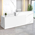 Reception Desk with Counter Modern Checkout Counter with Lockable Drawer by Unknown