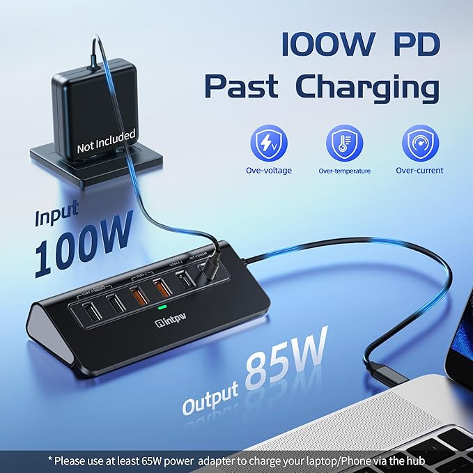 USB C Hub Ethernet, 10Gbps USB C Docking Station 10-in-1 - Image 6